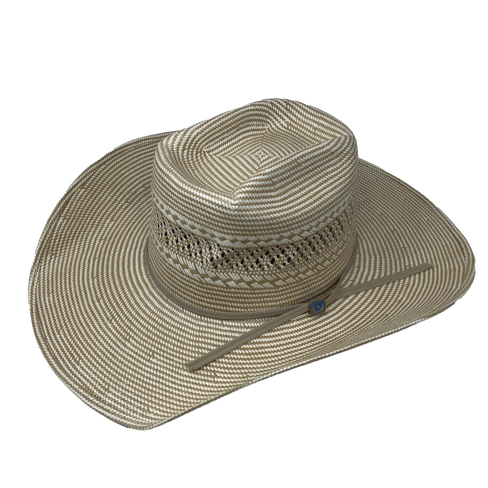 RESISTOL Mens Cojo Special Straw Western Hat Cattleman Tan Size 7 1/4 Damaged